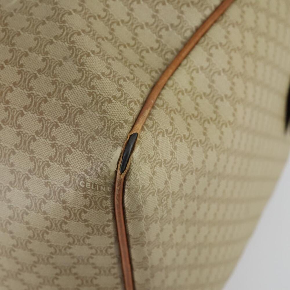 CELINE Macadam Canvas Boston Bag PVC Beige Gold Auth ki6249 - Picture 15 of 16